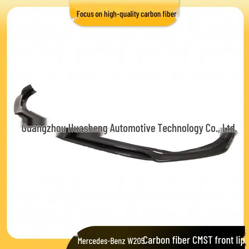 Compatible with 19-21 Mercedes-Benz C-Class W205 Facelift: C-Style Carbon Fiber Front Lip.