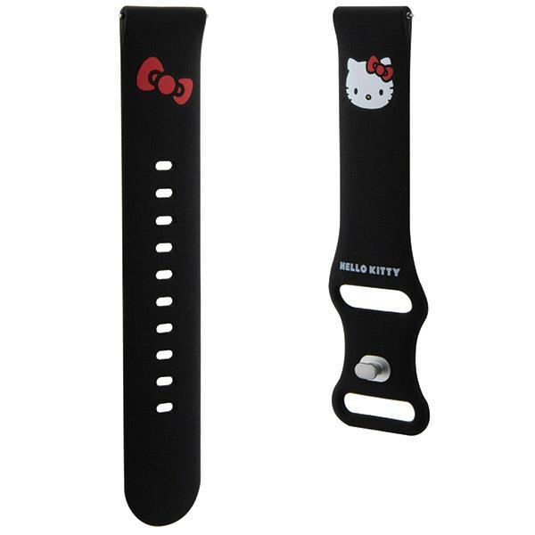 Pasek do smartwatch Hello Kitty Silicone Kitty Head Czarne 20mm