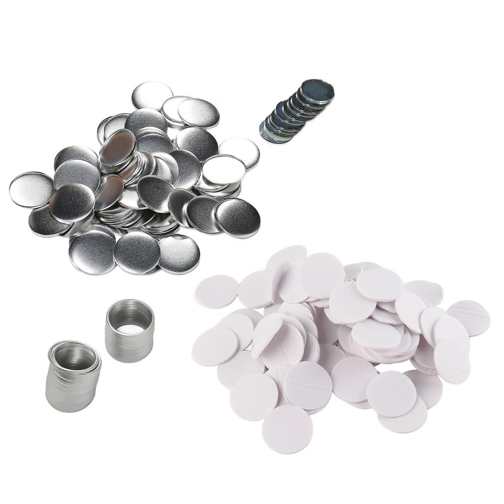 100 комплектов 58 мм зеркальных круглых кнопок, детали для самостоятельного изготовления пустых нержавеющих жести, принадлежности для изготовления кнопок