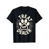 Европейский размер Treat Dealer Футболка с графическим принтом лапы - Круглый вырез, Короткий рукав, Свободный крой - Идеально для Хэллоуина, Дня благодарения