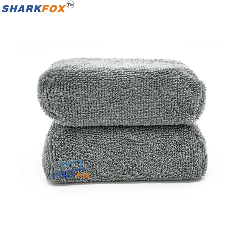 Sharkfox Прямоугольные Микрофибровые Аппликаторы и Очищающие Подушечки Губка для Нанесения Воска Синий и Серый Уход за Автомобилем Микрофибра Воск Полировка