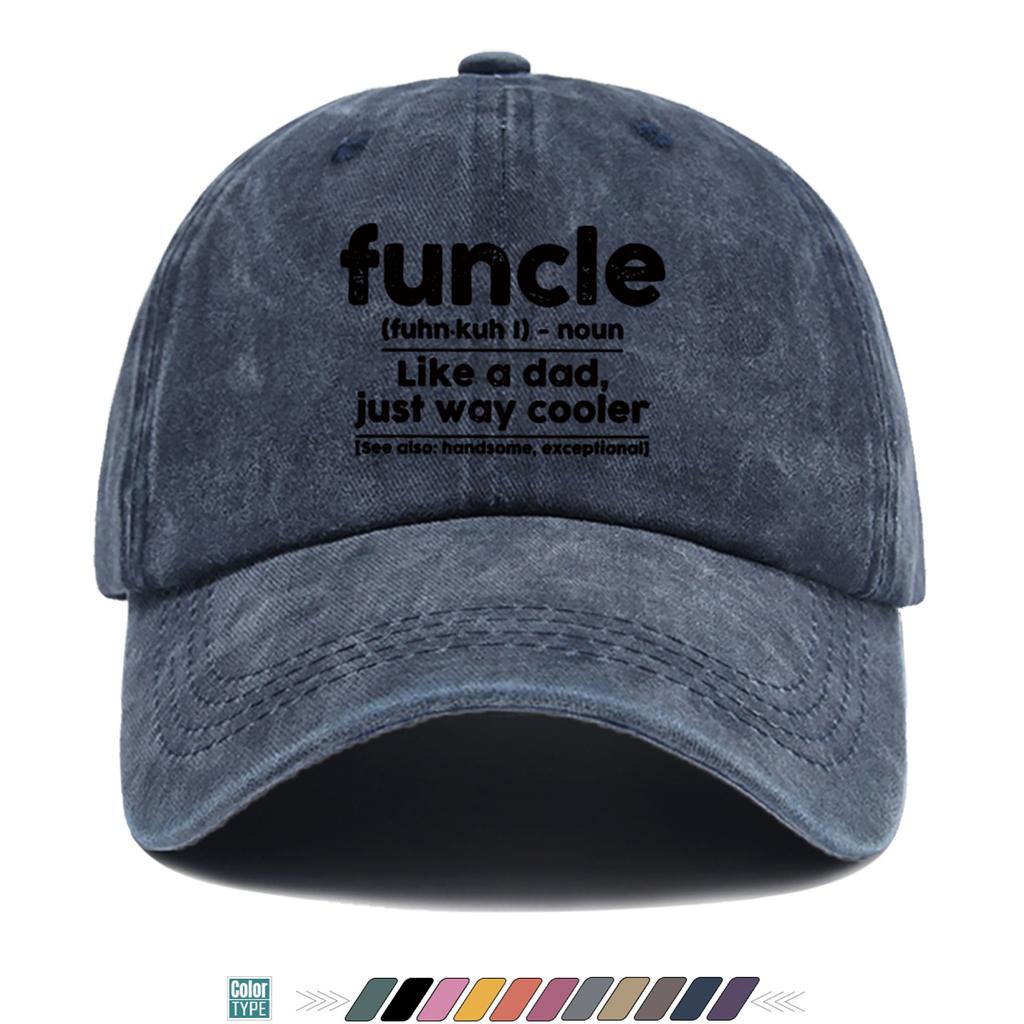 pc pcs Funcle Baseball Cap for Unisex Women Adjustable Snapback Hat with Fun Text Print funcle Lettering Lightweight Brea