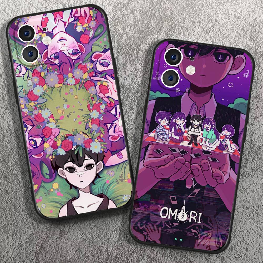 Игровой Аниме Стиль Omori Чехол для Телефона Для IPhone 17 Air 16 15 14 13 Pro Max 11 12 Черный Силиконовый Чехол