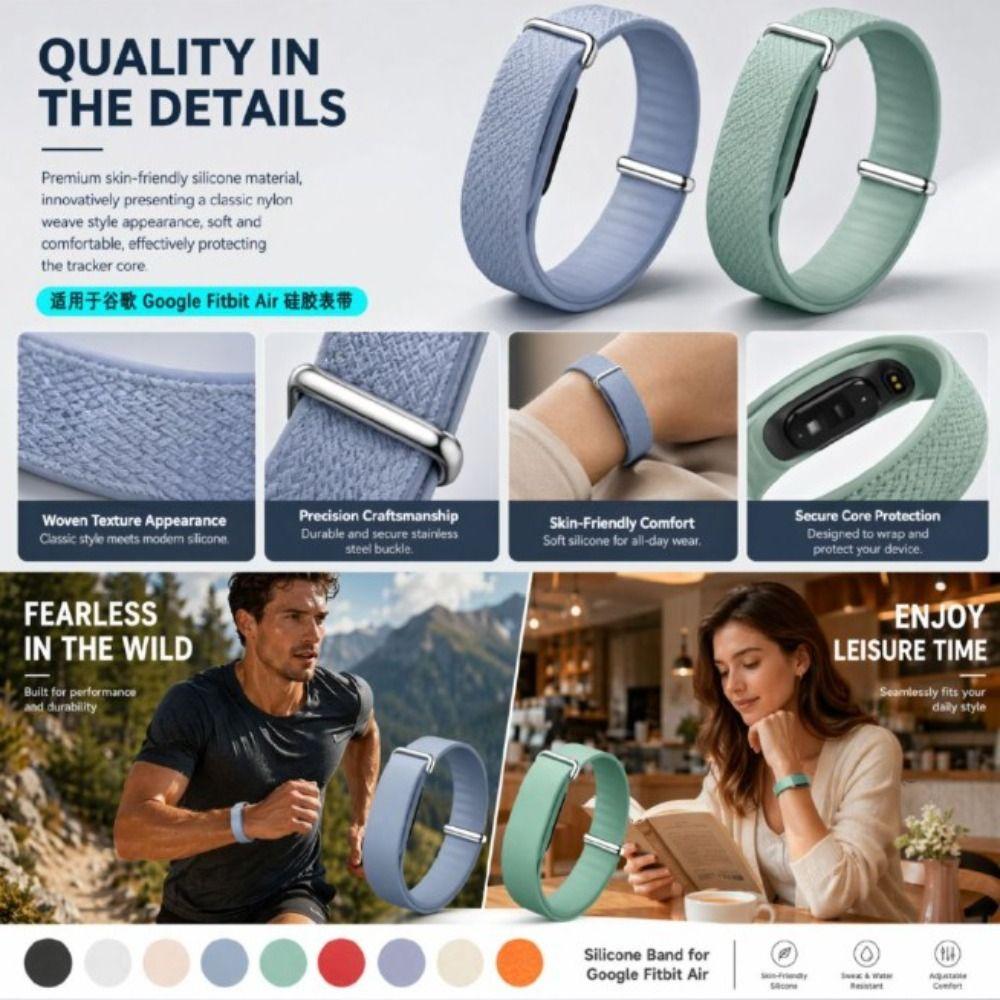 Силиконовый ремешок-трекер активности для замены браслета для Google Fitbit Air для мужчин и женщин