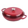 4.5L Dutch Oven Soup Pot Cast Iron Casserole Braiser  Casserole Skillet with Lid and Dual Handles Dutch Oven Baking