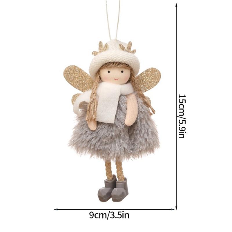 Navidad Christmas Decoration Plaid Christmas Pendant Christmas Tree Pendant Bead Leg Pendant Xmas Tree Decor Figurine Ornament