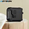 KEYSION Чехол для наушников Bluetooth для AirPods 4 с переключателем и крючком, силиконовый + противоударный защитный чехол из поликарбоната для AirPods 4th