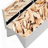 Wood Chip Smoke Box for Gas Grilling Stainless Steel Smoke Box V-Shaped Smoke Box with Hinged Lid for Gas or Charcoal Grills