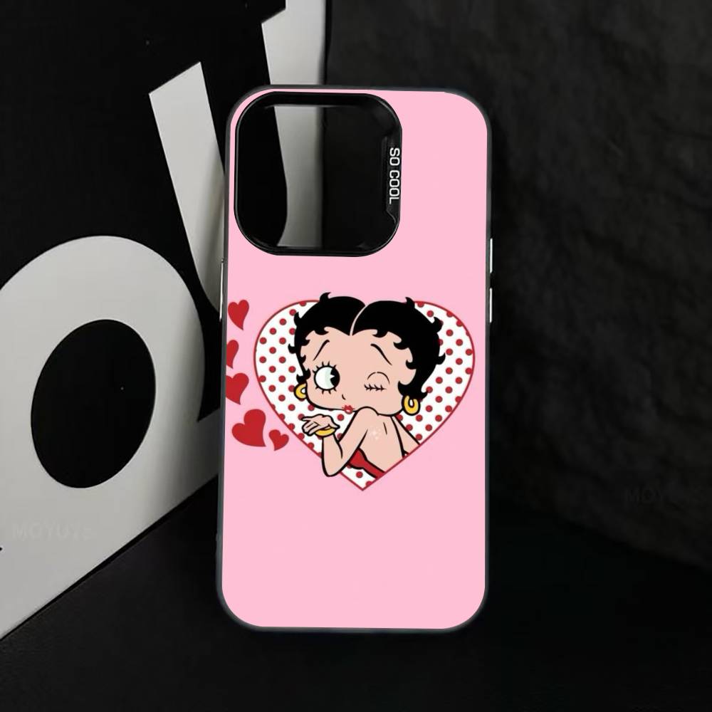Be-Tty Boo-P Phone Case For iPhone 17,16,15,14,13,12,11 Plus,Pro Max,XS,Colorful Silver Phone case Funda Cover