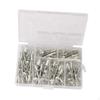 120Pcs Blind Rivets Aluminum Low Tensile and Shear Strength Portable Storage Case Open End