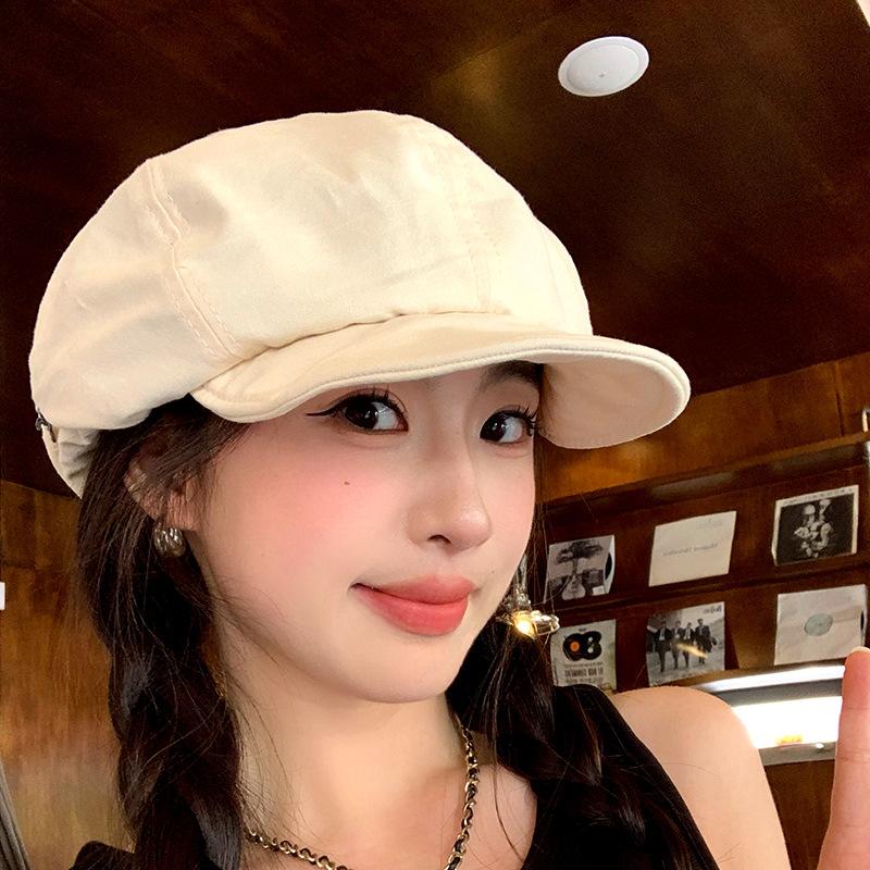 Шляпа Advance Женская Большой Обхват Головы Делает Лицо Маленьким Японская Художественная Шляпа Ретро Простая Универсальная Облачная Беретка
