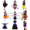 Children Cosplay Halloween Witch Costume Teens Baby Girl Gown Dress Infant