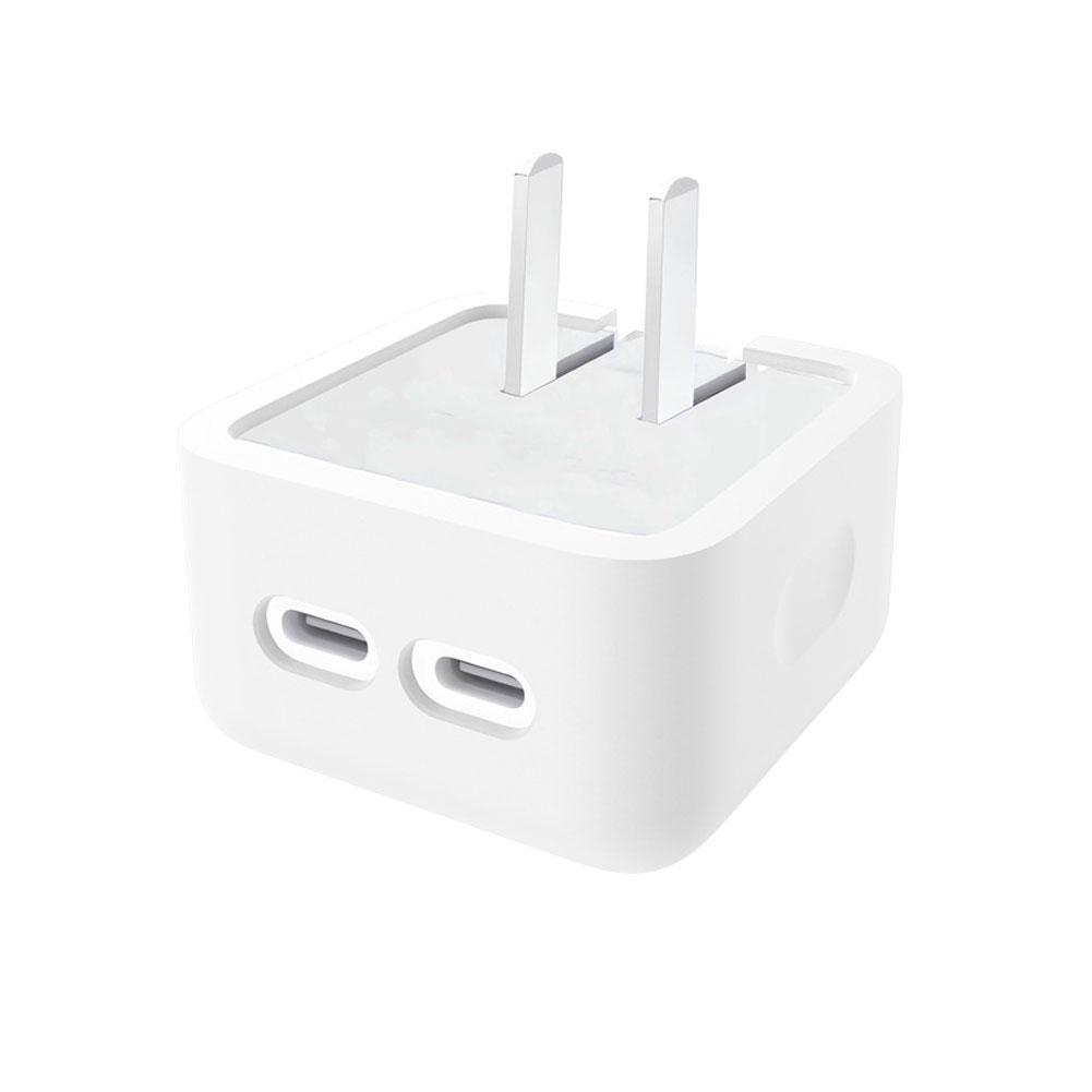 Для Apple 35 Вт Двухпортовый USB-C Маленький Адаптер Питания Силиконовый Чехол Зарядная Головка Защитный Чехол Для IPhone Для MacBook
