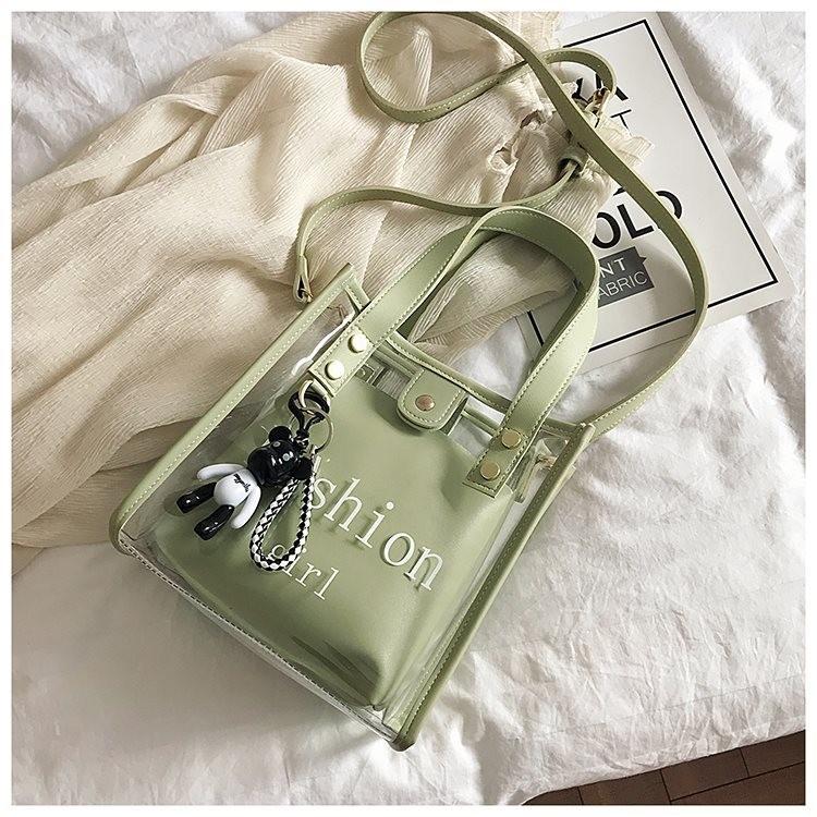 Stylish Pvc Transparent Jelly Bag For Women Fashionable Crossbody Bag Versatile Shoulder Tote