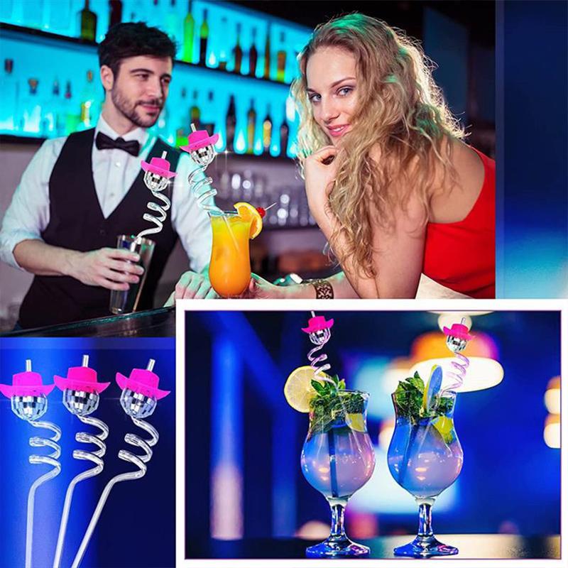 1 шт. диско-шляпа соломенная 70-е мини-ковбойская соломенная праздничная атрибутика зеркальный шар соломенная креативная красочная ковбойская шляпа соломенная креативная 26 см