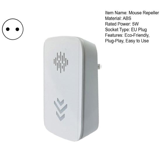 Ультразвуковой отпугиватель мышей Plug-Play Экологичное решение Компактный размер Устройство отпугивания домашних тараканов и вредителей
