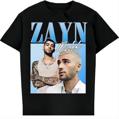 Футболка Zayn Malik Хип-хоп Короткий рукав Унисекс Мужская футболка