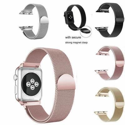 Для Apple Watch Band Band 44mm 40mm for Iwatch Series 6 SE 5 4 3 42mm 38mm Milanese Loop Strap Straps Metal Stailnless Steel Watchband Bracelet