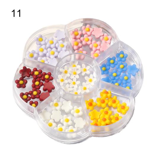 Изысканный декор для ногтей, легко приклеивающийся, блестящий, безвредный, художественный, очаровывающий, цветочный орнамент в виде медведя