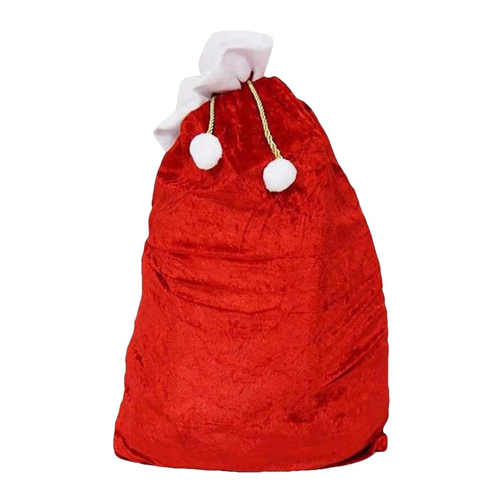 Мешок Санты Рождественские украшения Большой мешок Санты Бархатный подарочный мешок Многоразовый мешочек для подарков Утолщенный мешок для рождественского подарка Декор