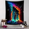 Звездный метеорит космонавт гобелен настенный абстрактное психоделическое искусство хиппи тапиз богемный домашний декор фоновая ткань