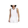 Dri-Fit Striped Logo Print V-Neck Sleeveless Basketball Jersey Men Tops White FQ3707-100