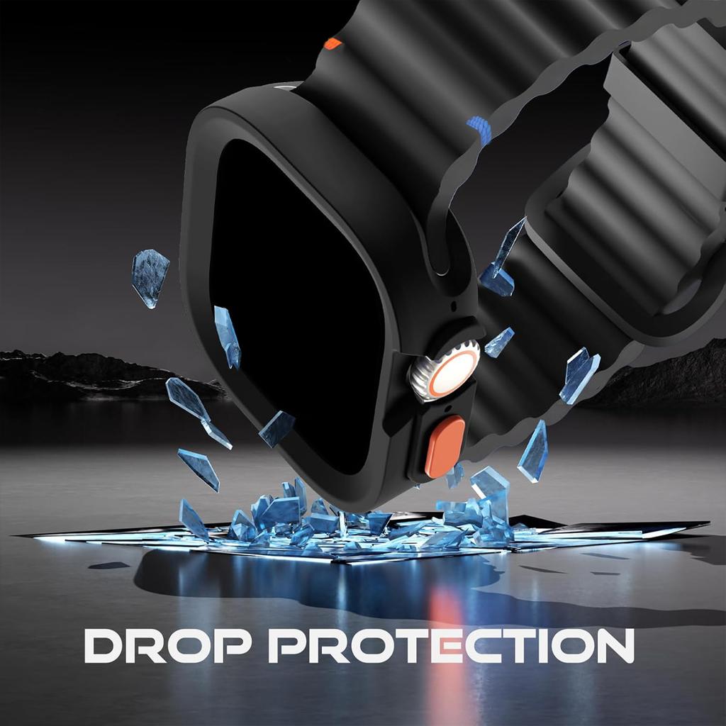 Чехол+Силиконовый ремешок для Apple Watch Ultra 3 2 49мм 46мм 42мм 45мм 44мм 41мм 40мм Ремешок для часов для Series 11 10 9 8 7 6 5 4 SE3/2/1