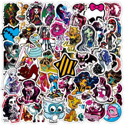 Набор из 50 водонепроницаемых граффити-стикеров Monster High для ноутбуков, автомобилей и чемоданов