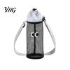 Kids Bottle Carrier for School Mesh Drawstring Crossbody Cup Holder, Adjustable Strap Breathable Water Travel Holder Hiking Bag, Cute Cartoon Pattern