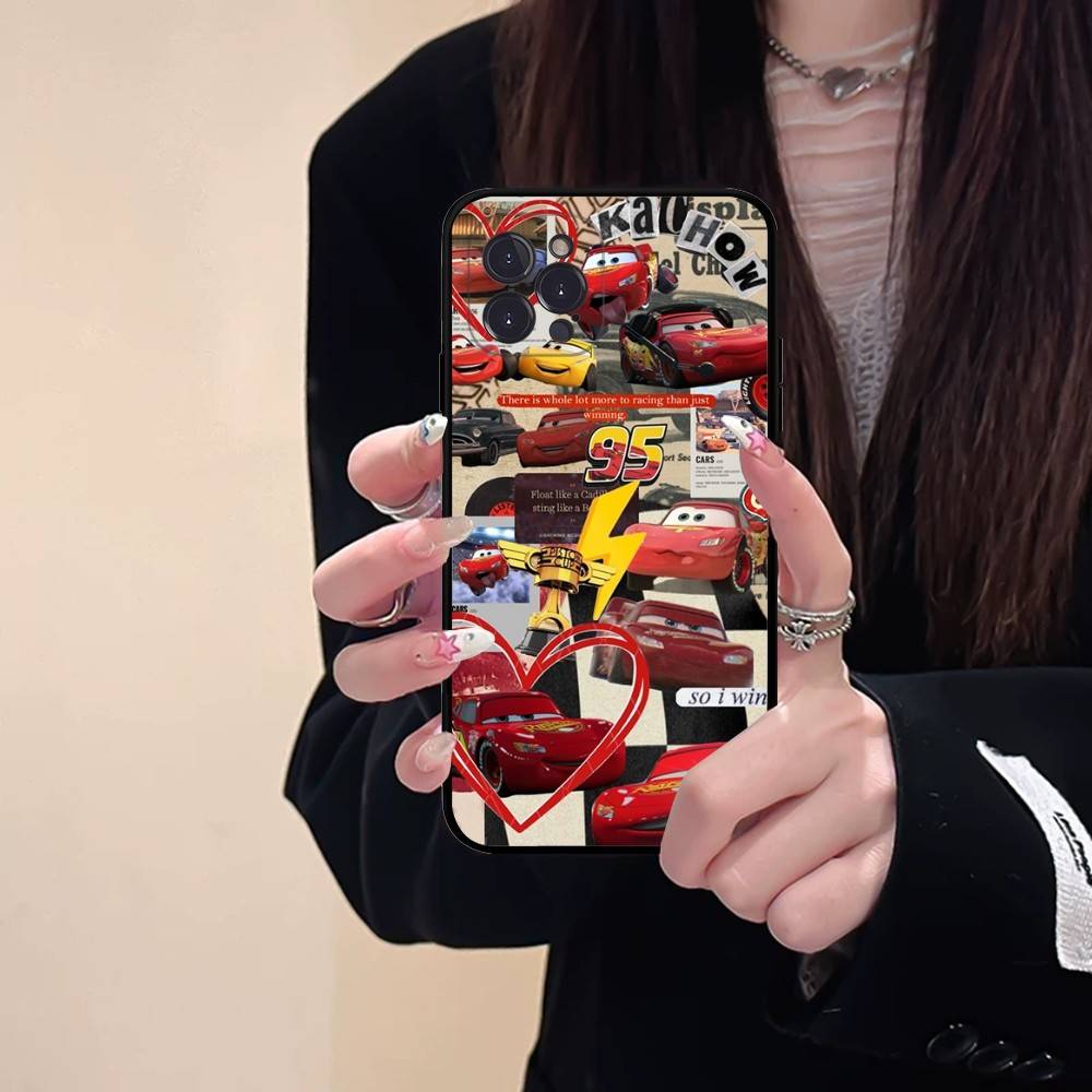 Популярный мультяшный чехол L-lightningS M-mcQueen для IPhone 16 15 14 11 12 13 Mini Pro XS Max Cover 6 7 8 Plus X Funda Shell