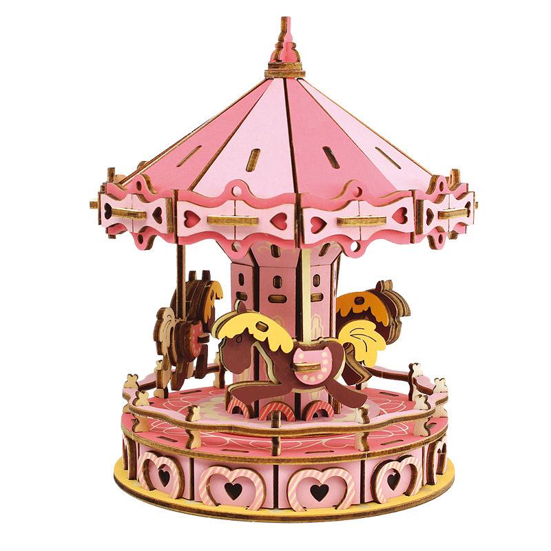 Деревянный 3D-пазл, сборка, модель здания, подросток, сделай сам, стиль, коттедж, развивающие игрушки, маленькие строительные игрушки для дома