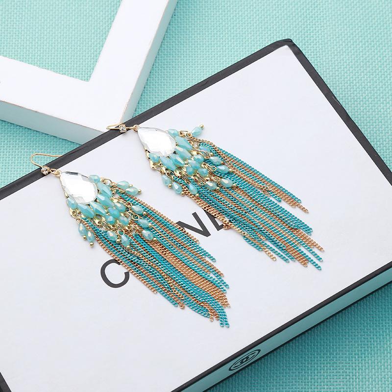 JMXD Серьги с длинной кисточкой Винтажный дворцовый стиль Модные Элегантные Подвесные украшения Сувенир для путешествий Подарок Женские Ручной работы Шикарный Трендовый аксессуар