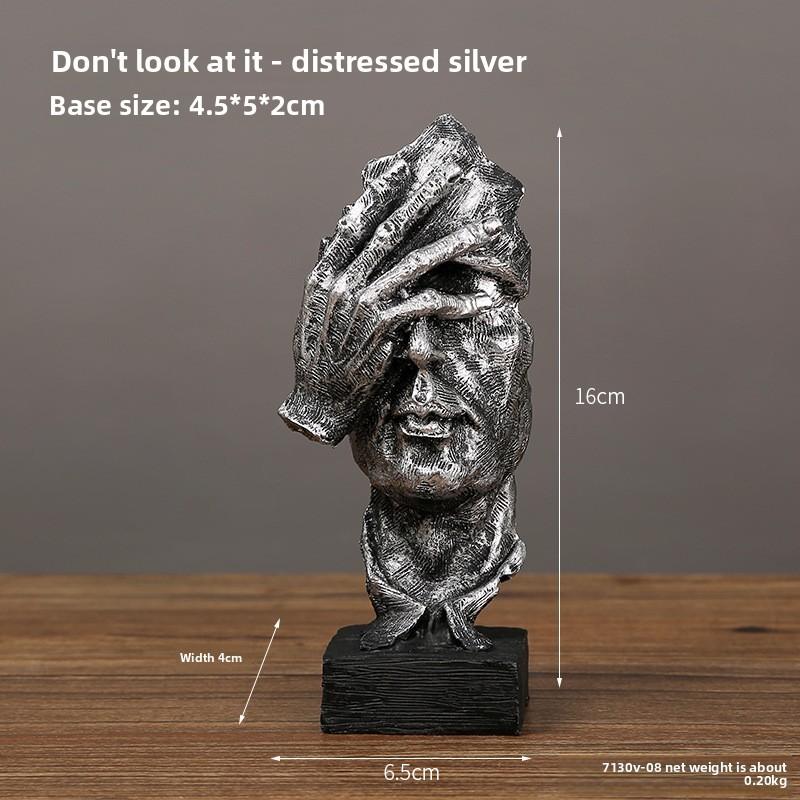 Абстрактная маска фигурка смола скульптура для гостиной офиса украшение подарок