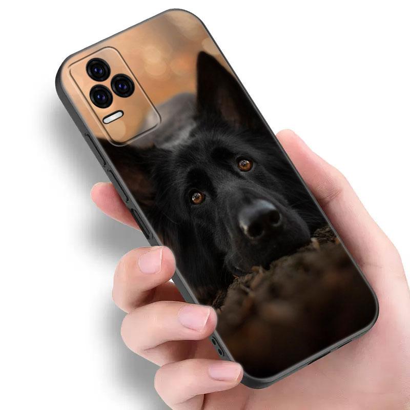 German Shepherd Dog Black Phone Case For Xiaomi Redmi 7A 8A 9A 10A 11A 9C 10C 12C 13C 11 Prime A1 A2 Plus 12 4G Note 9T 12R