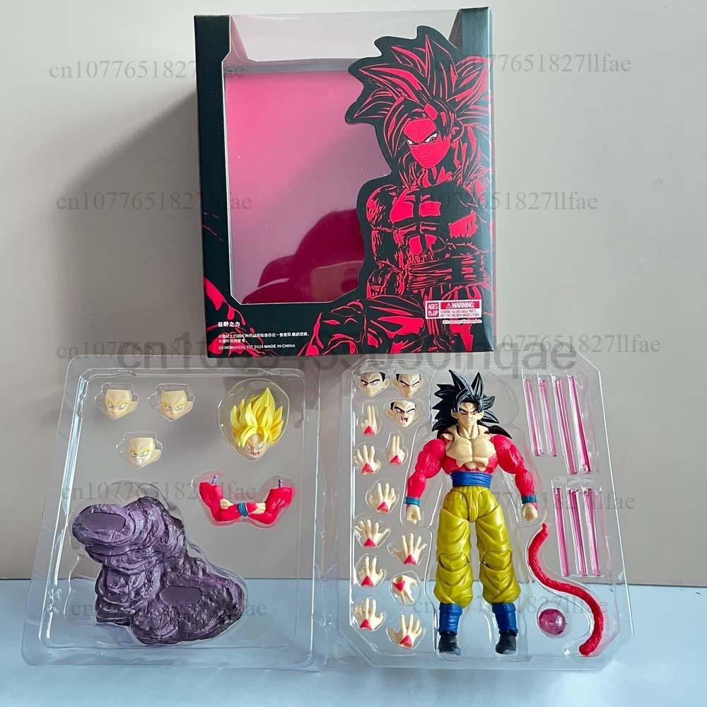 Dragon Ball Z SHF Супер Сайян 4 GT SSJ4 Необузданная Сила Сон Гоку Фигурка Модель Игрушки Сочлененная Движущаяся Настольный Декор Подарок
