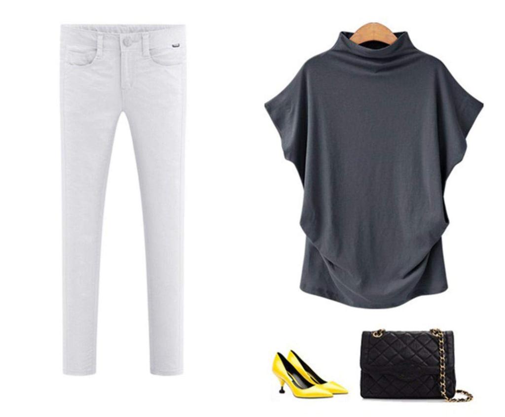 Molx Французская Свободная Хлопковая Женская Футболка, Рукав, С открытым плечом, С манжетами, Посадка, (Маленький, Черный)