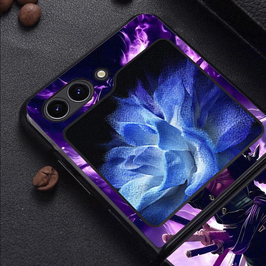 Задняя крышка чехол Funda для Samsung Galaxy Flip4 Flip6 Flip7 FE Flip5 Flip3 Z Flip 7 6 5 4 3 One Piece Luffy Крутое Искусство