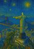 Rio De Janeiro Poster In Van Gogh Style