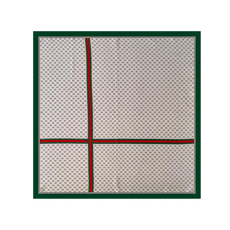 Новый шелковый шарф 90 см Женский шарф-палантин Шарф с принтом букв Атласный большой квадратный шарф Шаль