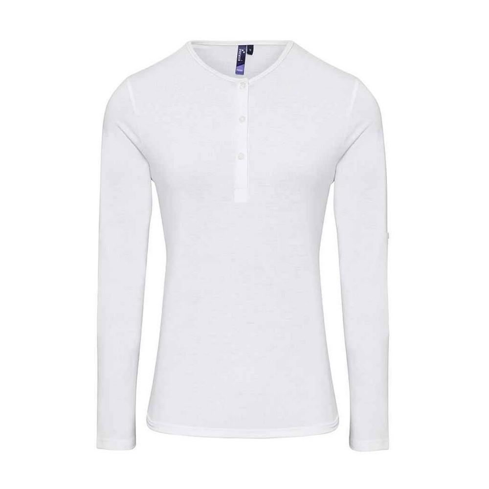 Premier Womens/Ladies Long John Roll Sleeve T-Shirt