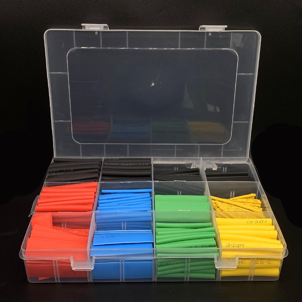 164-750pcs Heat-shrink Tubing Thermoresistant Tube Heat Shrink Wrapping Kit Electrical Connection Wire Cable Insulation Sleeving