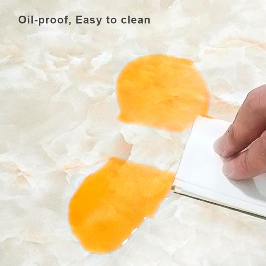 Kitchen Oil-Proof Sticker Water-Repellent Self-Adhesive Wall Cover Moisture-Proof Stove Countertop Cabinet Renovation Tile Marble Film