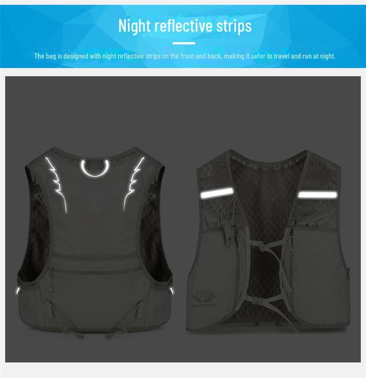 Легкий уличный велосипедный жилет-сумка унисекс – дышащий, контрастный цвет, многофункциональный рюкзак