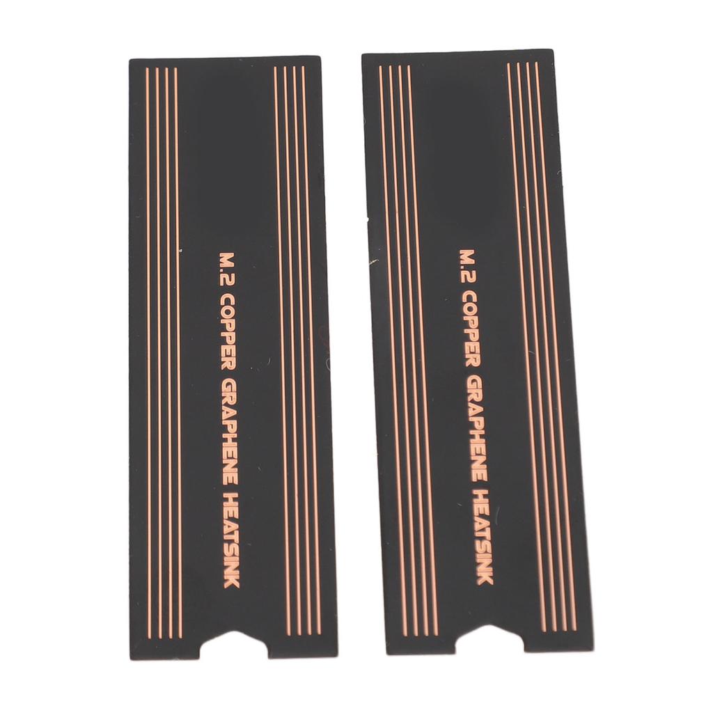 2шт M.2 SSD Графеновый радиатор Двухслойный профессиональный NVMe Медный Графеновый радиатор для ноутбука