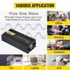 Инвертор чистой синусоиды 2500 Вт, Автомобильный инвертор DC 12V AC 230V, Порт USB, ЖК-дисплей, Пульт дистанционного управления, Защитные функции, Преобразователь мощности