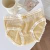 Mid Waist Underwear for Women Bow Mesh Briefs Summer Lace Seamless Panties  Female