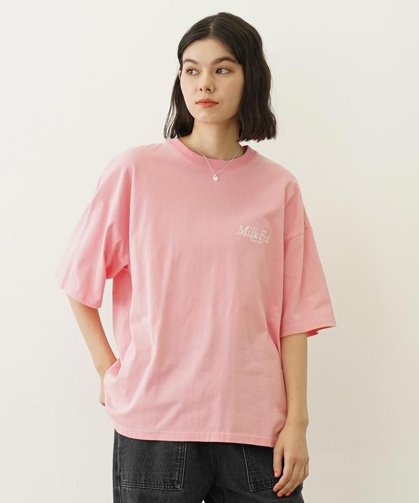 Milkfed Casual PRETZEL WIDE TEE In Pink Women's S/S