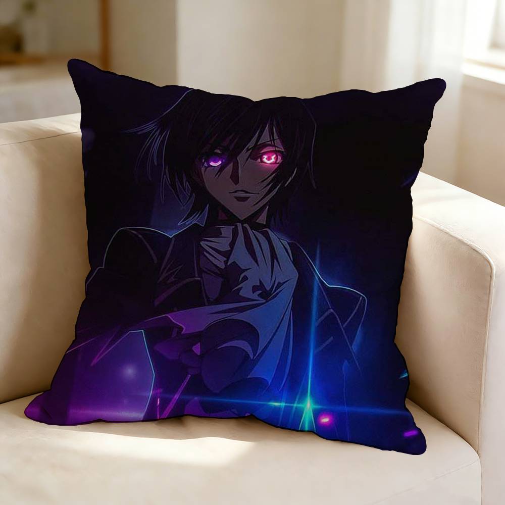 Revenge Anime CCode GGeass ZZero Pillow Case Square DoubleSided Sofa Cushion Cover Bedroom Bedside Pillow