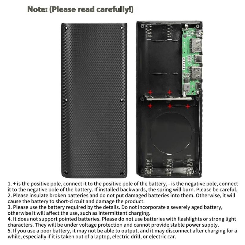 5 слотов для аккумуляторов 21700, съемный батарейный отсек, не требует сварки, различные решения для зарядки устройств