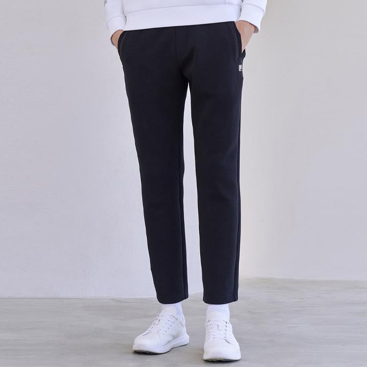 Fila Утепленные спортивные брюки с логотипом Straight Leg Мужские низы черного цвета F11M112611F-BK